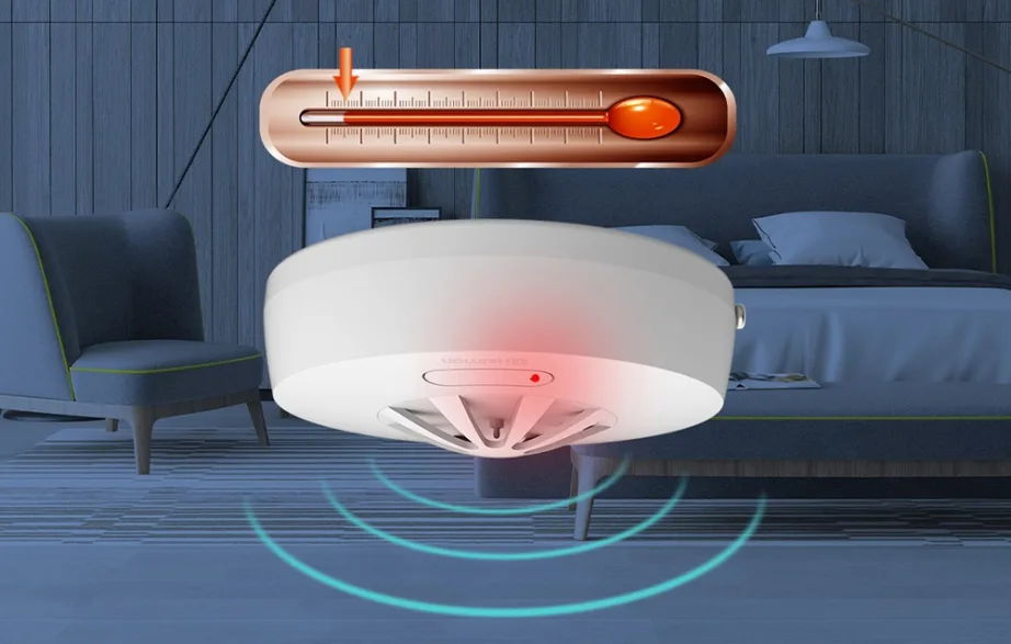 Heiman HM-5HW omavahel ühendatav traadita kuumaandur Tuya, 85 dB – kööki, katlaruumi ja garaaži – 2