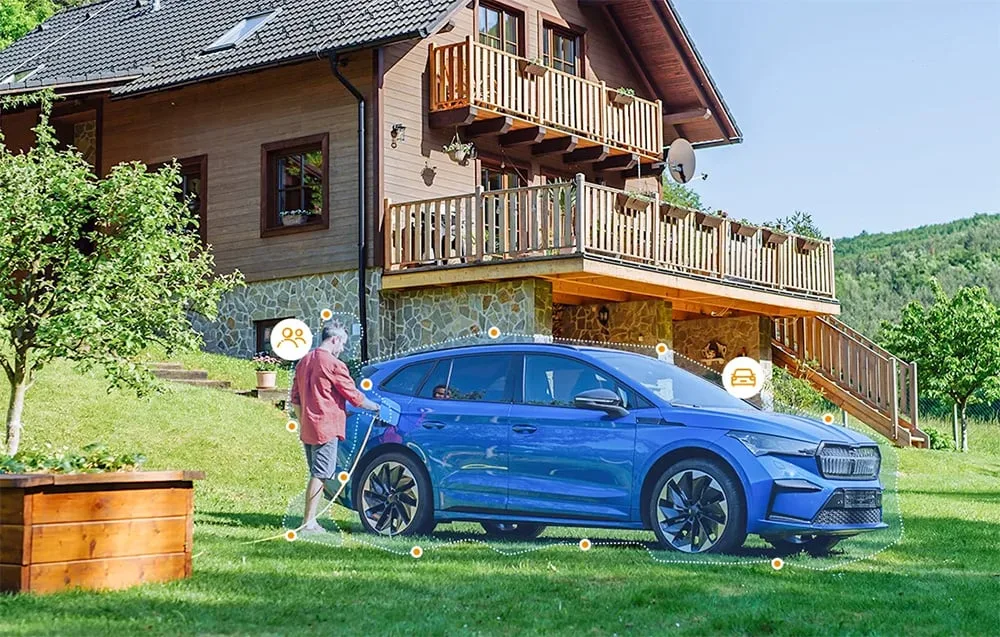 Sisseehitatud 110 dB sireen ja LED‑valgustid turvareageerimiseks