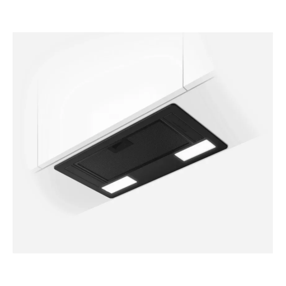 Integreeritav õhupuhasti LED-valgustusega ELICA ERA C BL/A/52, 53,5 cm, 290–370 m³/h, duct out, elektrooniline juhtimine, must värvitud teras, 120 mm toru