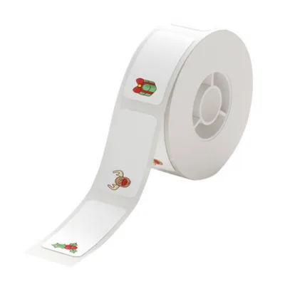 Jõulumustriga termoetiketid 12 x 30 mm, 210 tk Niimbot T12*30-210CHRISTMAS, sobib B18 termoprinterile, mitmevärviline