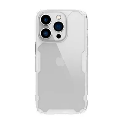 Löögikindlate nurkadega läbipaistev telefonikorpus Nillkin Nature TPU Pro Apple iPhone 14 Pro Max, TPU+PC, valge,
