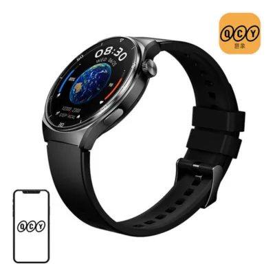 QCY Watch GT2 nutikell, 1.43″ AMOLED (466 × 466, 60 Hz), kõnedele vastamisega, alati nähtav ekraan, IPX7, 300 mAh, kuni