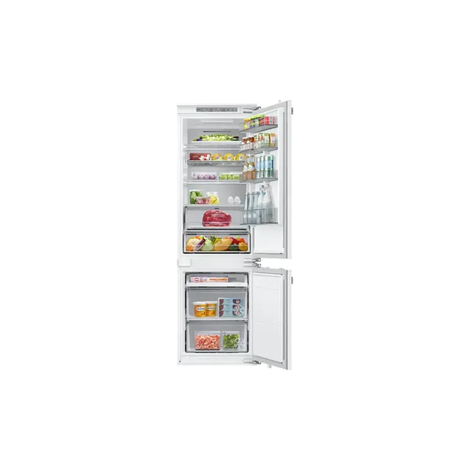 Integreeritav no frost külmik sügavkülmaga SAMSUNG BRB80F26CEF0EO, 60 cm, 193+74 l, Wi-Fi, uks-uksele paigaldus, 35 dB, LED, valge, E - 6
