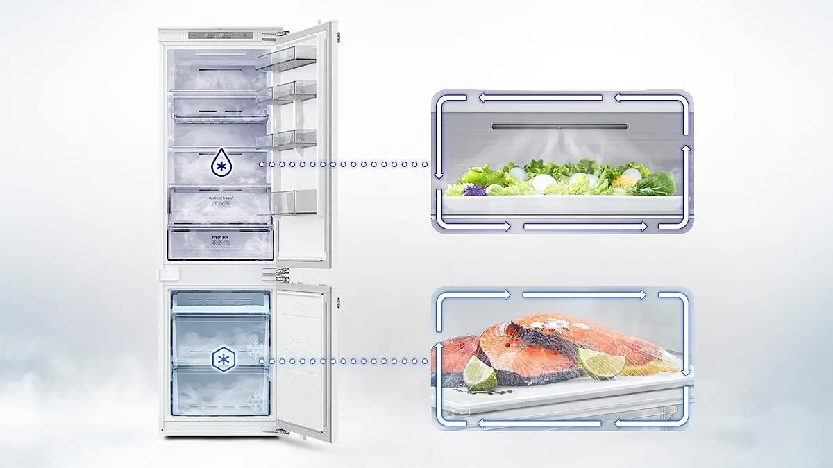 Twin Cooling süsteemiga külmiku ja sügavkülma eraldi jahutus