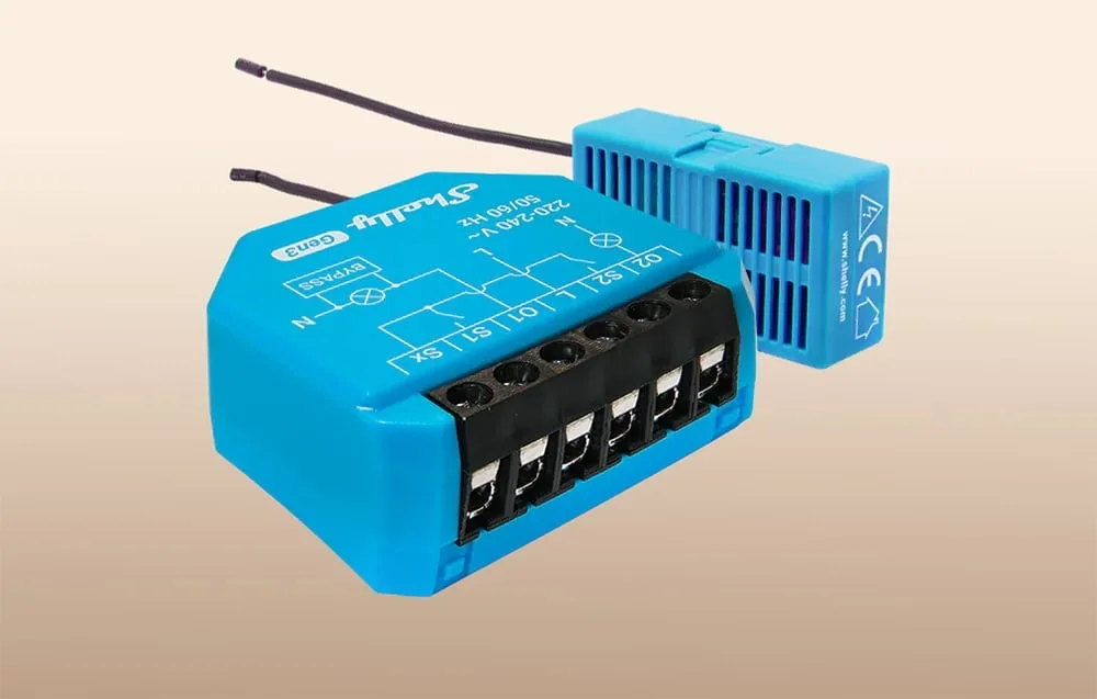 Shelly 2L Gen3 automatiseerimise protokollid ja sisseehitatud temperatuuriandur