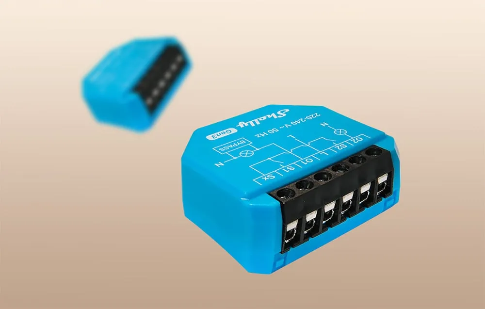 Shelly 2L Gen3 kui Wi‑Fi kordaja ja Bluetoothi värav