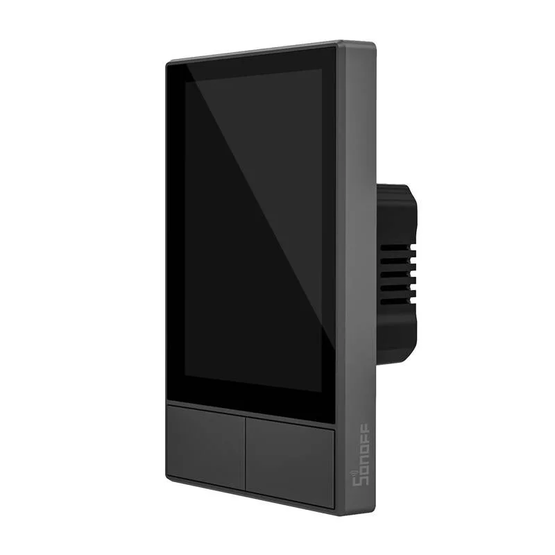 SONOFF NSPanel‑US puuteekraan, stseenid ja kaks füüsilist nuppu