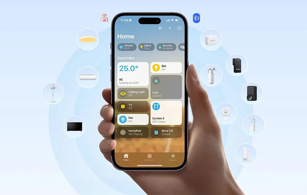 SwitchBot Hub Mini – vanade teleri ja valgusti IR‑pultide koondamine ühte rakendusse