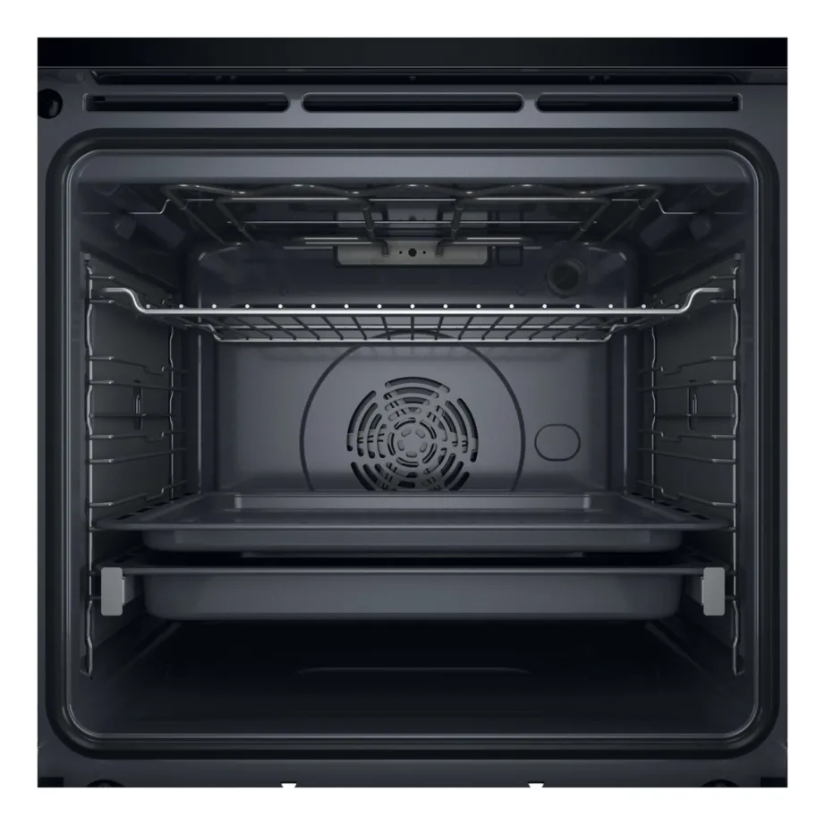 Integreeritav elektriahi aurulisandiga WHIRLPOOL WOI5S8CM1SBA, 73 L, A+ energiatõhusus, 60 cm, katalüütilised paneelid, must klaasesipaneel, puutetundlik juhtimine, teleskoopsiinid – 4