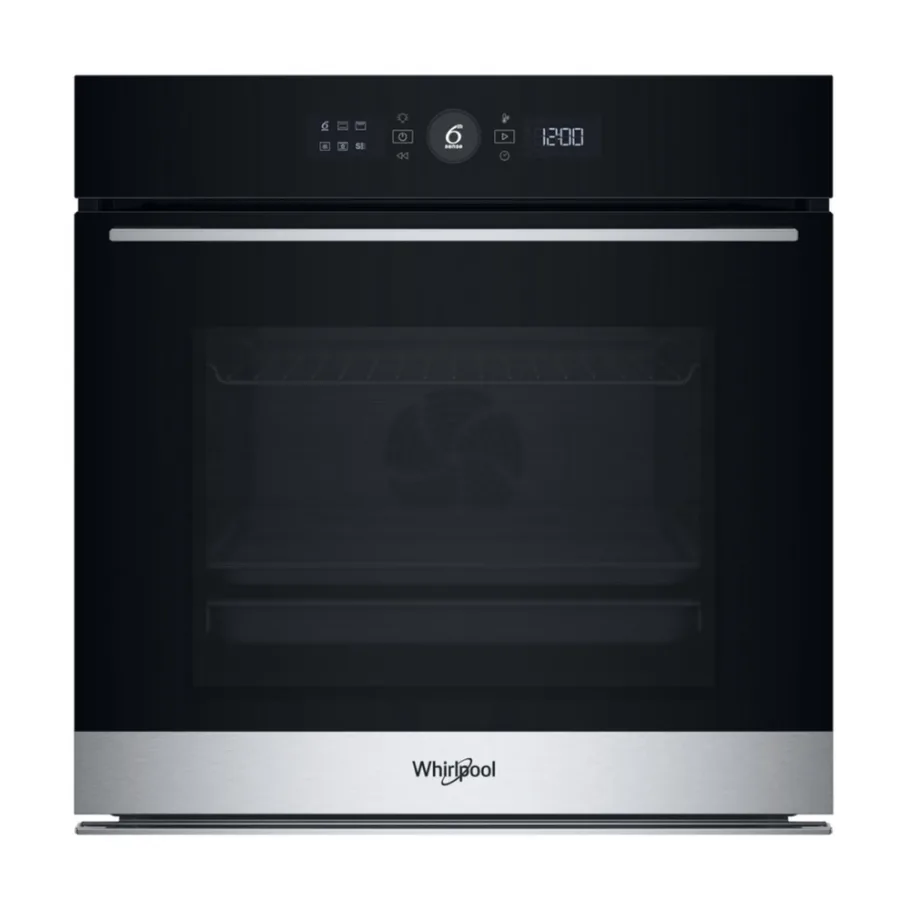 Integreeritav elektriahi aurufunktsiooni ja katalüütilise puhastusega WHIRLPOOL WOI5S8CM1SXA, 73 L, A+, konvektsioon, 60 cm, roostevaba teras/must, teleskoopsiinid, pehme sulgumisega uks