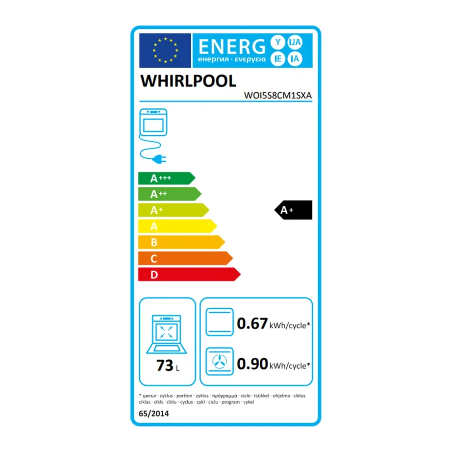 Integreeritav elektriahi aurufunktsiooni ja katalüütilise puhastusega WHIRLPOOL WOI5S8CM1SXA, 73 L, A+, konvektsioon, 60 cm, roostevaba teras/must, teleskoopsiinid, pehme sulgumisega uks – 2
