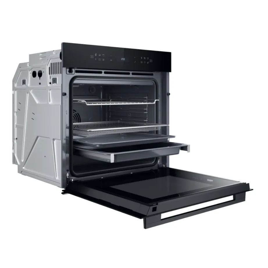 Pürolüütiline integreeritav ahi aurufunktsiooniga WHIRLPOOL WOI78PT1SBA, 73 l, A+, elektriline, konvektsioon, must klaas, puutetundlik juhtimine, 60 cm, teleskoopsiinid, pehme sulgumisega uks – 2