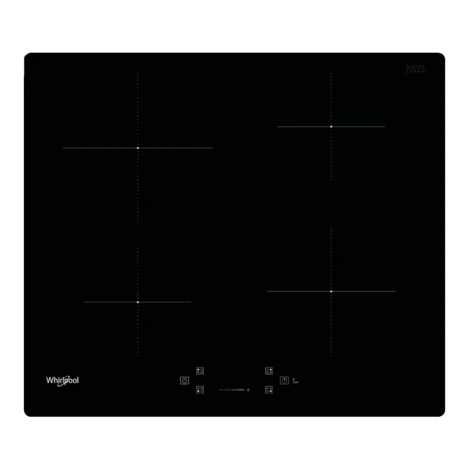 Integreeritav induktsioonpliidiplaat 60 cm WHIRLPOOL WS QS460 NE, 4 tsooni, slider-puutejuhtimine, 7200 W, taimer, PowerBoost, lastelukk, must