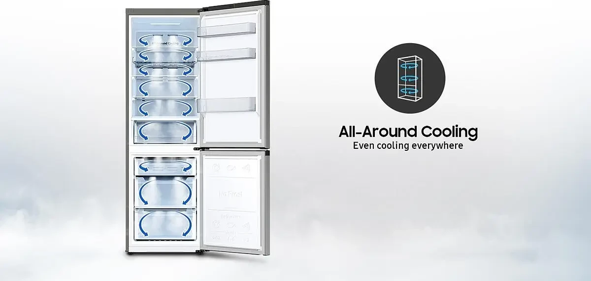 All Around Cooling jahutab ühtlaselt kõiki riiuleid