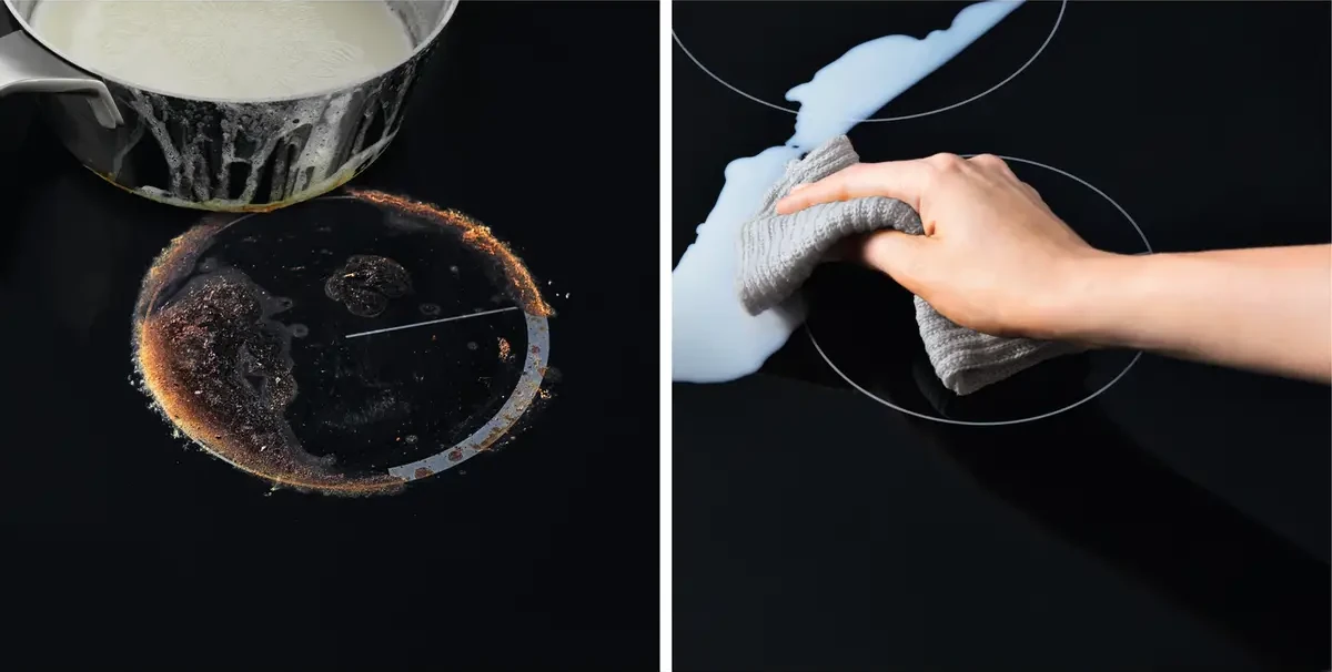 Induktsioonpliidiplaadi jahe klaasipind on lihtsasti puhastatav