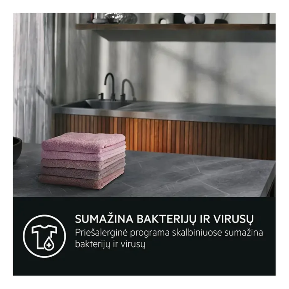 Kompaktne A-klassi pesumasin 7 kg AEG L6SE47DE, eeslaetav, 60 cm, sügavus 44.3 cm, 1400 p/min, inverter-mootor, ProSense, Hygiene programm, kiirpesu 20 min, valge – 4