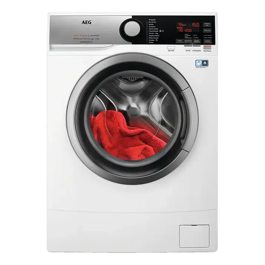 Kitsas 7 kg esiklaaditav pesumasin AEG L6SME47S, 1400 p/min, B energiaklass, ProSense, aurufunktsioon, TimeSave, inverter-mootor, 60x85x48.7 cm, valge – 5