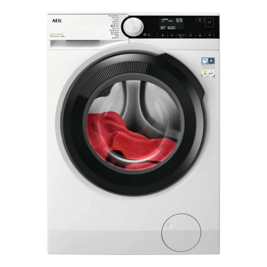 Eeslaetav pesumasin auruprogrammi ja 8 kg mahuga AEG LFR73864BE, 1600 p/min, klass A, vabaltseisev, inverter-mootor, 60 cm, valge