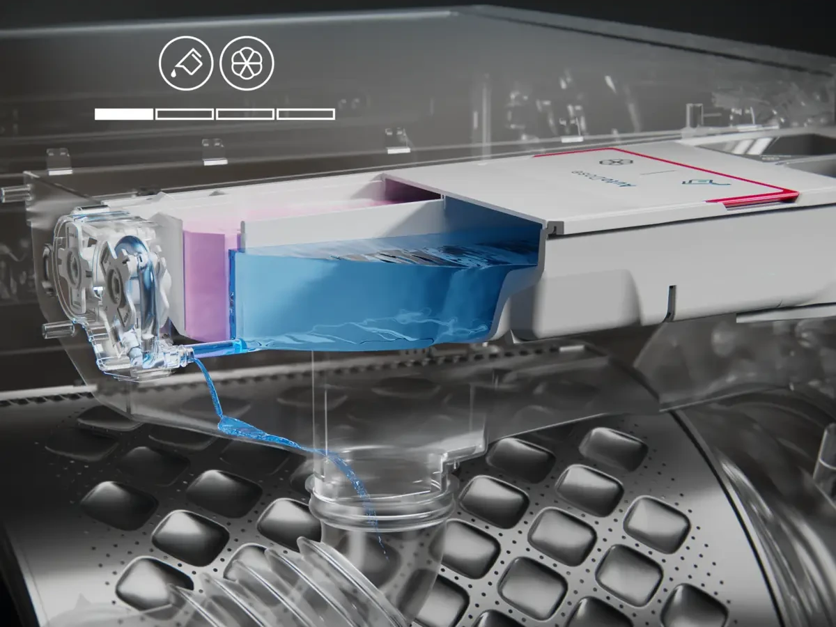 AutoDose automaatne pesuvahendi ja pehmendi doseerimine AEG pesumasinas
