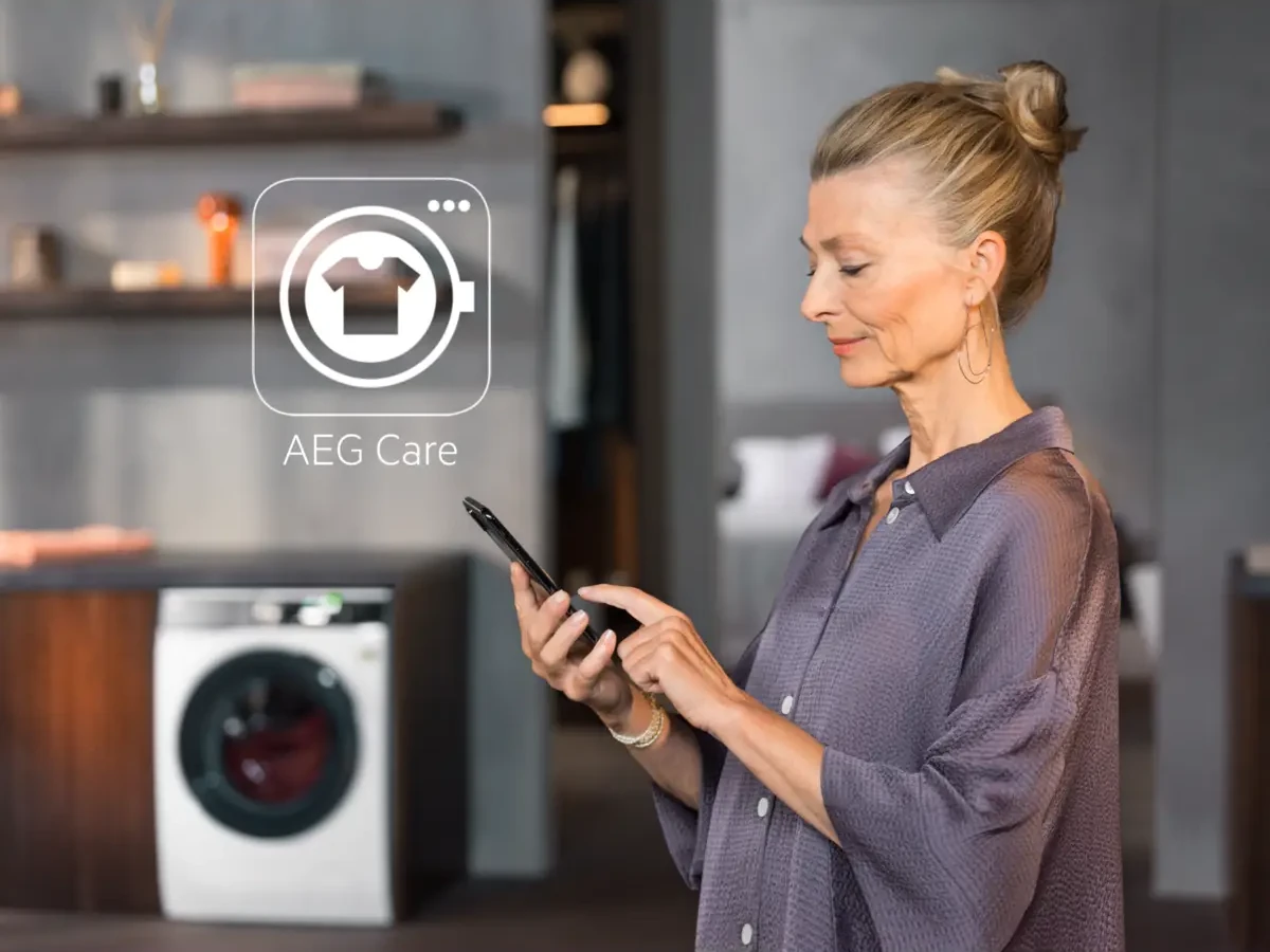 AEGCONNECTED ja My AEG Care rakenduse kaudu juhitav kuivatiga pesumasin