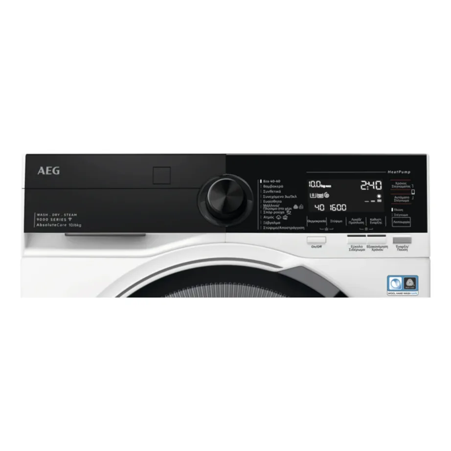 Kuivatiga pesumasin soojuspumbaga AEG LWR98165NXE, 10/6 kg, 1600 p/min, A/B energiklass, Wi‑Fi, auruprogramm, villapesu sertifikaat, valge, 60 cm, inverter-mootor – 2