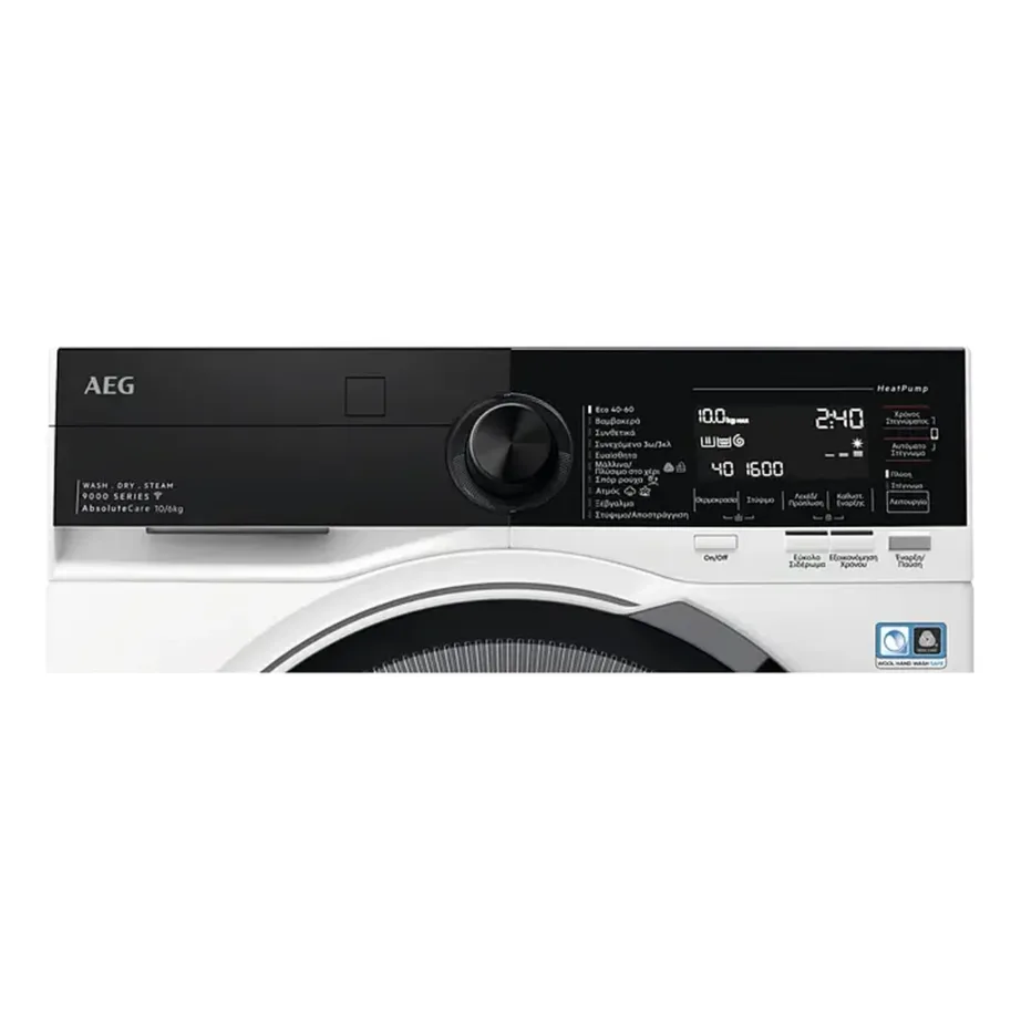 Kuivatiga pesumasin soojuspumbaga AEG LWR98165NXE, 10/6 kg, 1600 p/min, A/B energiklass, Wi‑Fi, auruprogramm, villapesu sertifikaat, valge, 60 cm, inverter-mootor – 18