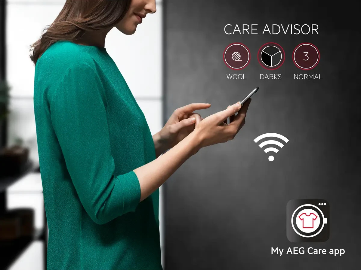 AEG LWR98165NXE kuivatiga pesumasin koos My AEG Care nutirakenduse juhtimisega