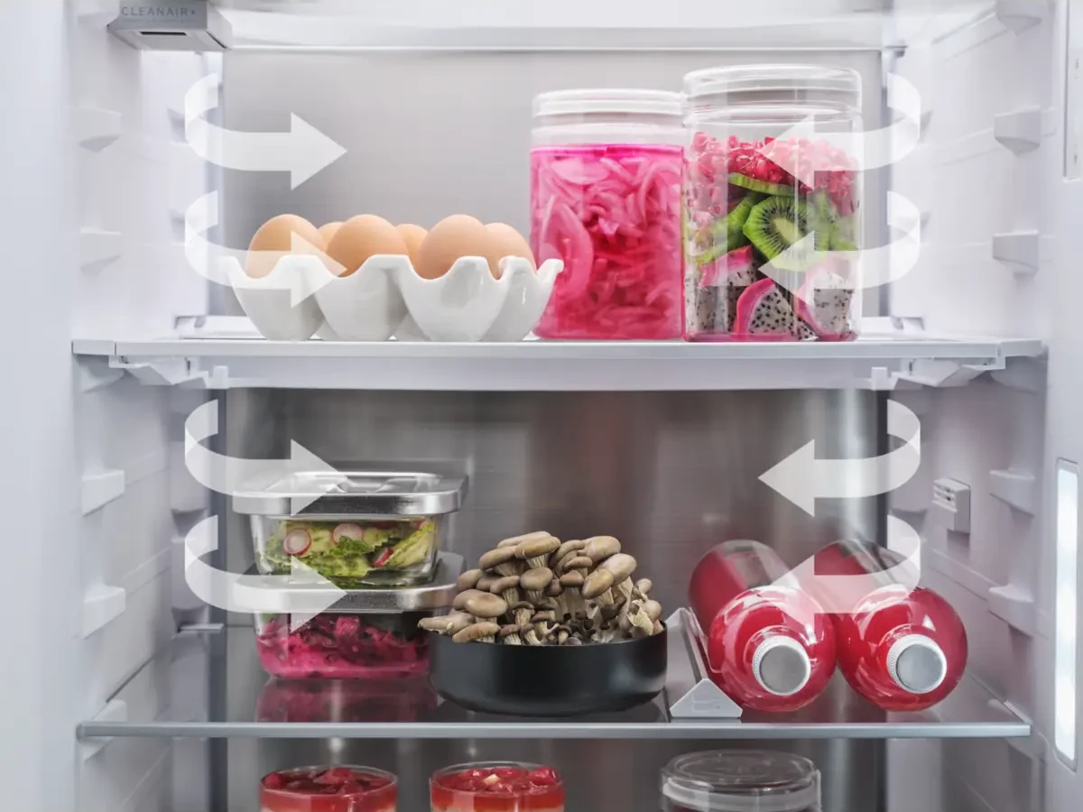 AEG RCB736E7MX külmikus ühtlane jahutus tänu Cooling 360 kraadi tehnoloogiale