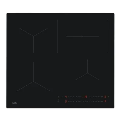 60 cm matt must induktsioonpliidiplaat AEG TO64IC0FIT, 4 keeduala, kalapanni tsoon, SaphirMatt klaas, puutetundlik