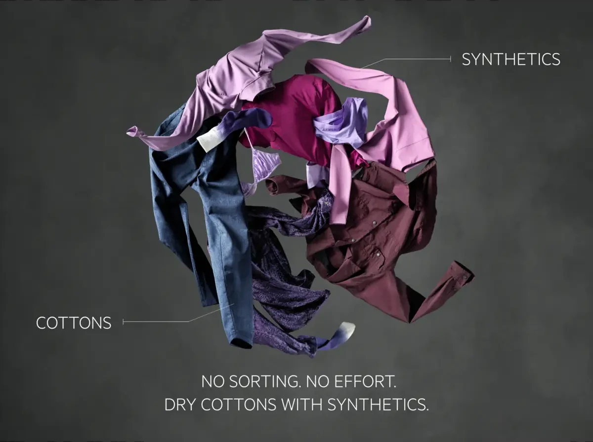 AEG TR718BE MixDry funktsioon võimaldab koos kuivatada puuvillaseid ja sünteetilisi riideid