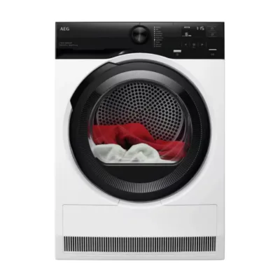 8 kg soojuspumbaga kondensaatkuivati AEG TR7G8BE, vabaltseisev, inverter-mootor, energiamärgis D, 64 dB, valge, 60 cm