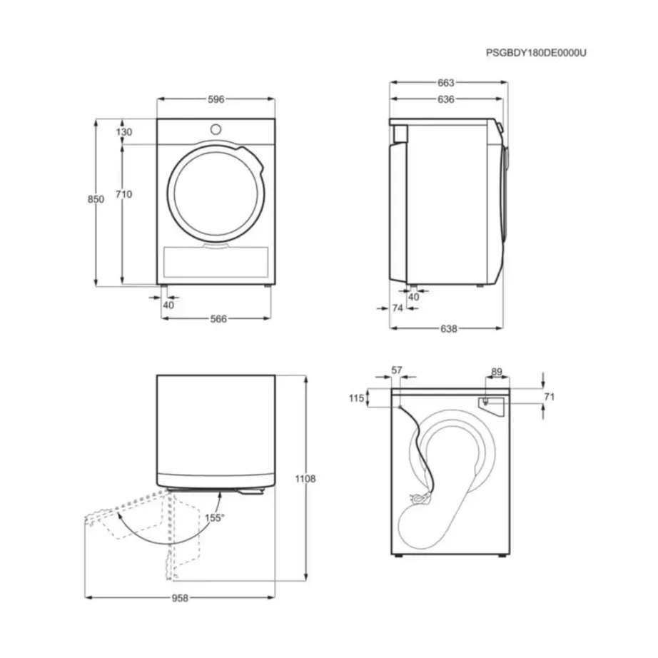 Soojuspumbaga kondensatsioonkuivati AEG TR819P4E, 9 kg, A++, D-kl, AbsoluteCare, MixDry, SensiDry, Hygiene programm, inverter-mootor, 66 dB, valge, 60×66.3×85 cm – 3