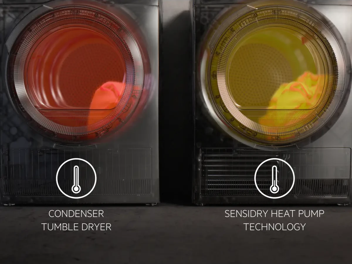 AEG SensiDry madalal temperatuuril ühtlase kuivatamise tehnoloogia