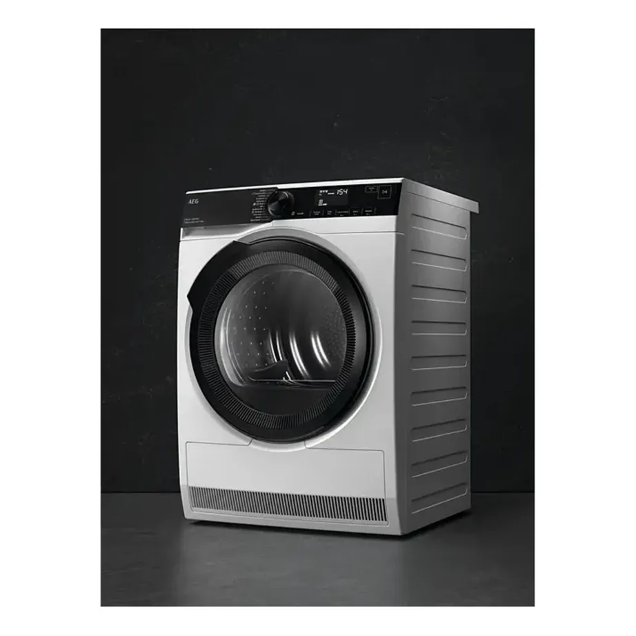 9 kg soojuspumbaga kondenskuivati AEG TR939M4ZE, A+++, 3DScan, AbsoluteCare, ProSteam auruprogramm, 63 dB, pöördkäiguga trummel, valge, 60x85x66.3 cm – 7