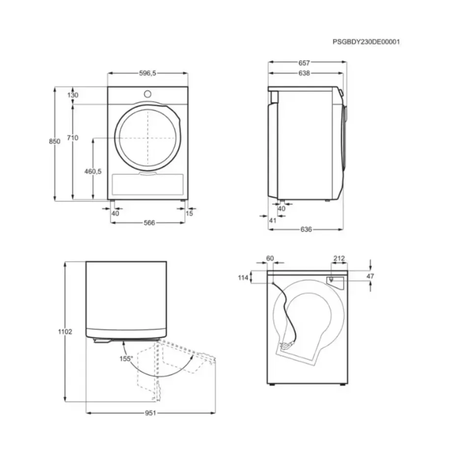 Soojuspumbaga kondentskuivati 8 kg Wi-Fi-ga AEG TR9586CE, A+++, 60 cm, 63 dB, valge – 2
