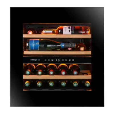 Integreeritav kahetsooniline veinikülmik Avintage AVI60PLATINUM, 24 pudelit, 60 cm, 5–20 °C, LED-valgustus, Wi‑Fi,