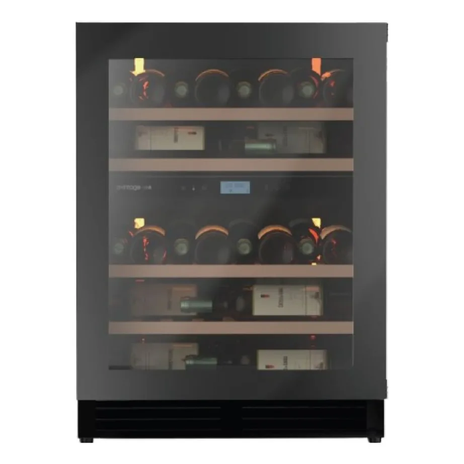 Kahe tsooniga integreeritav veinikülmik Avintage AVU50PLATINUM, 47 pudelit, 60 cm, 135 l, 5–20 °C, LED-valgustus, Wi-Fi, 37 dB, must