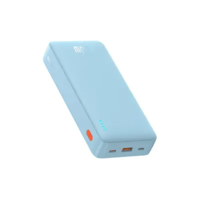 Baseus Airpow P10022804313-00 20000 mAh sinine LiPo akupank, 20 W PD, USB-C/Micro-USB, 3 seadmele