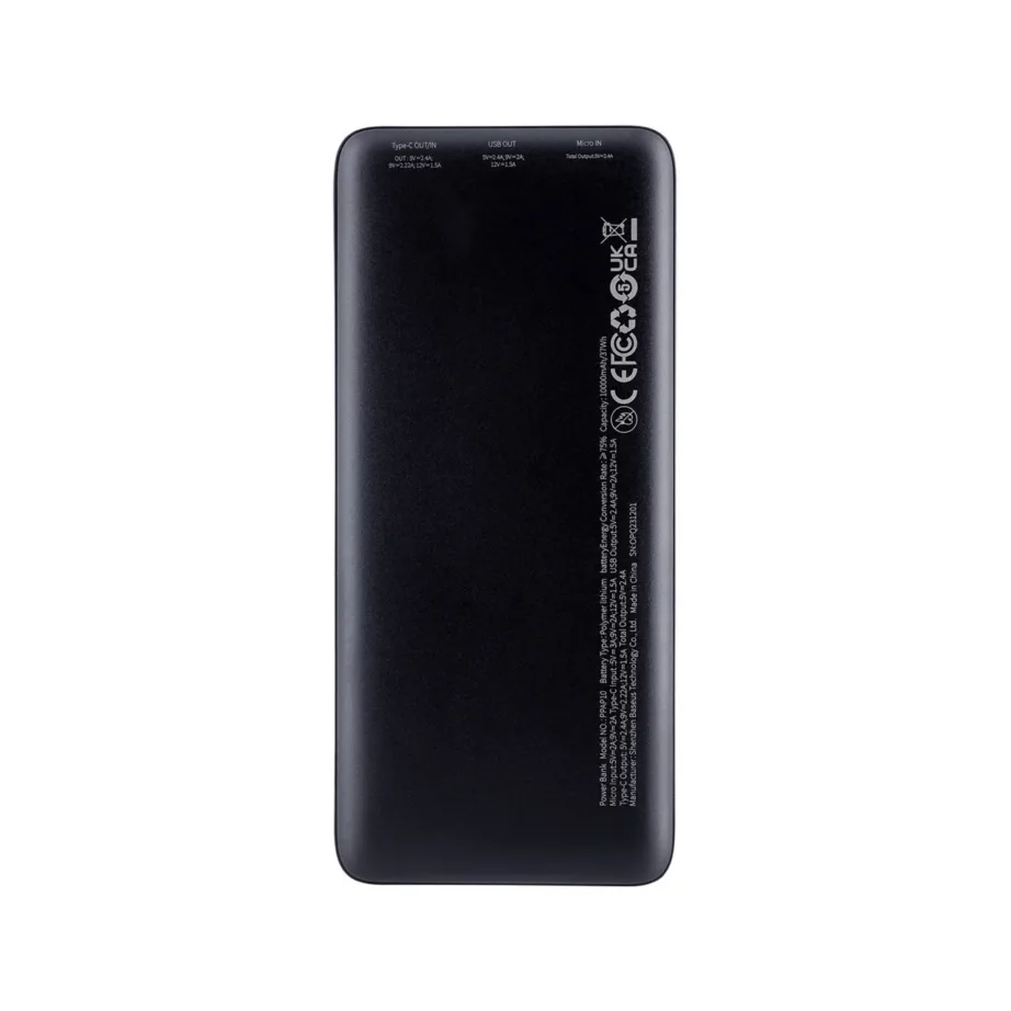 Baseus Airpow PPQD090001 10000 mAh must 20W kiirlaadimisega akupank USB-C/USB-A, kuni 3 seadmele – 9
