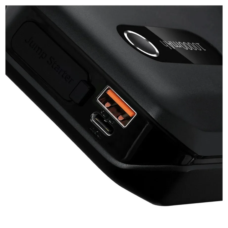 Baseus BS-CH001 10000 mAh 12V 1000A käivitusabi LiPo akuga, digitaalse ekraani ja taskulambiga, must - 4