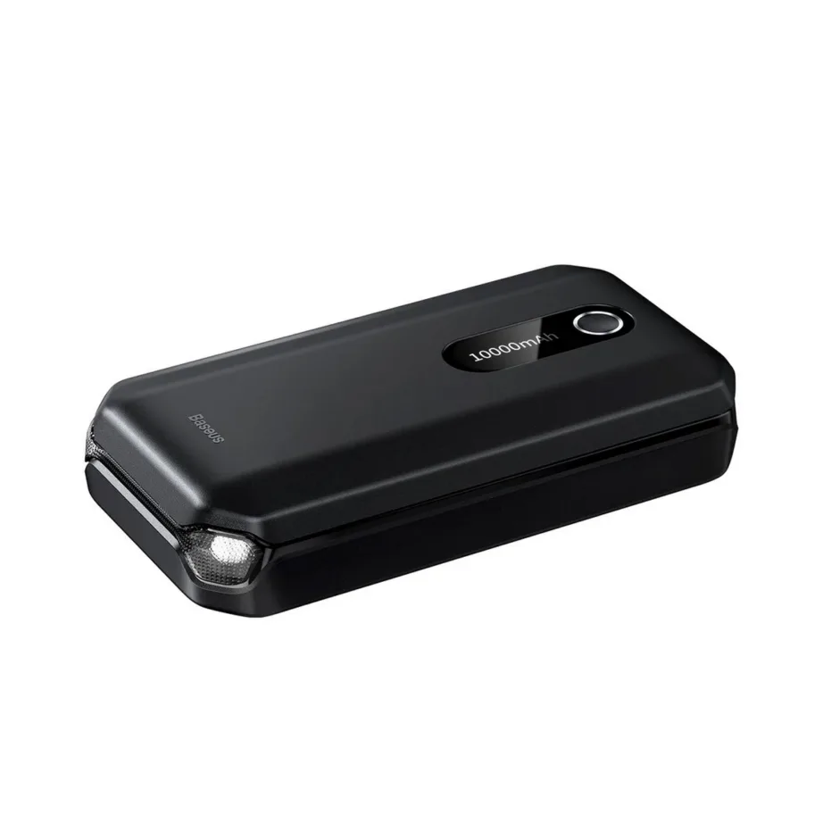 Baseus BS-CH001 10000 mAh 12V 1000A käivitusabi LiPo akuga, digitaalse ekraani ja taskulambiga, must