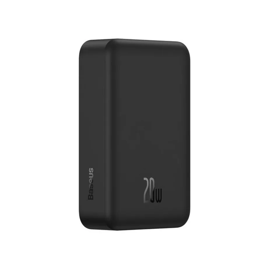 Baseus PPCX150001 20000mAh 20W MagSafe ühilduv must juhtmevaba USB-C powerbank, 2 seadmele – 5