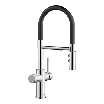 Filtrisüsteemiga väljatõmmatava dušiga köögisegisti BLANCO CATRIS-S Flexo Chrome, kroom, eemaldatav voolik, kahejua