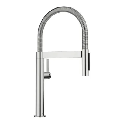 Väljatõmmatava vooliku ja dušifunktsiooniga köögisegisti BLANCO CULINA-S II Mini, PVD Steel, PVD UltraResist roostevaba