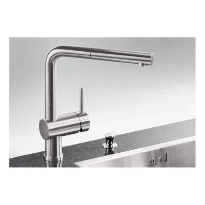 Väljatõmmatava otsikuga köögisegisti BLANCO LINUS-S HD, roostevaba teras, eemaldatav voolik