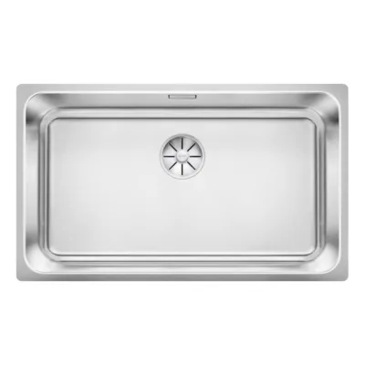 Allemonteeritav roostevaba köögivalamu BLANCO SOLIS 700-U, harjatud teras, InFino, 1-kausiline, 80 cm kapile