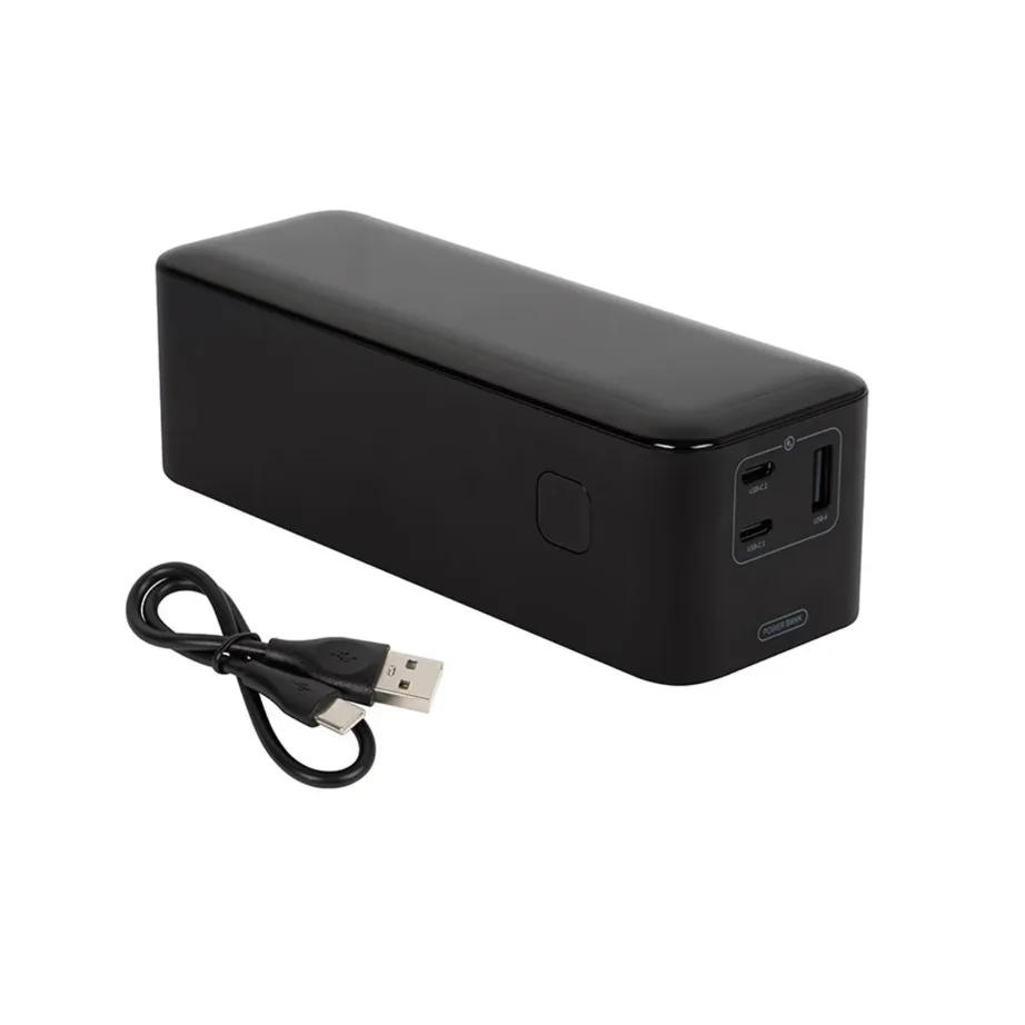 BLOW AIR99.9 27000mAh 140W LCD must polümeerakuga powerbank, 2x USB-C ja USB-A, 3 seadme laadimiseks – 5