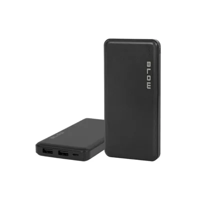 BLOW PB10A 10000mAh must universaalne akupank, 2 USB väljundit, 2.1A kiire laadimine, 145x68x15 mm