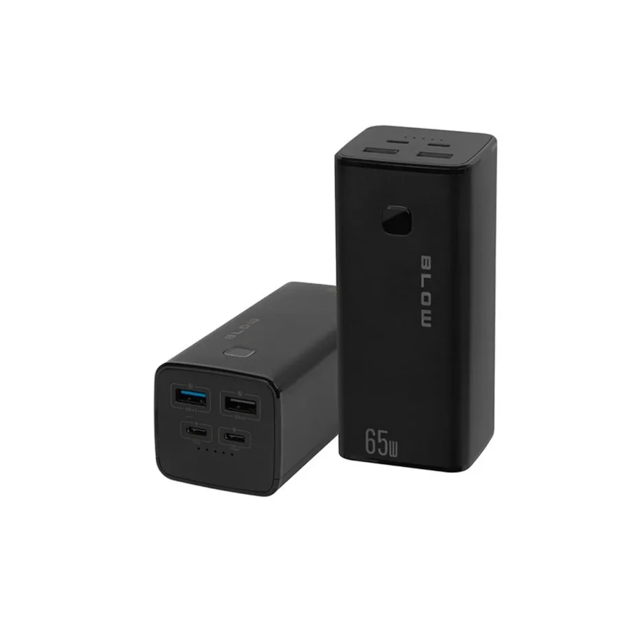BLOW PB20G 81-153 must 20000mAh 65W akupank, 2×USB-A ja USB-C, kuni 3 seadmele