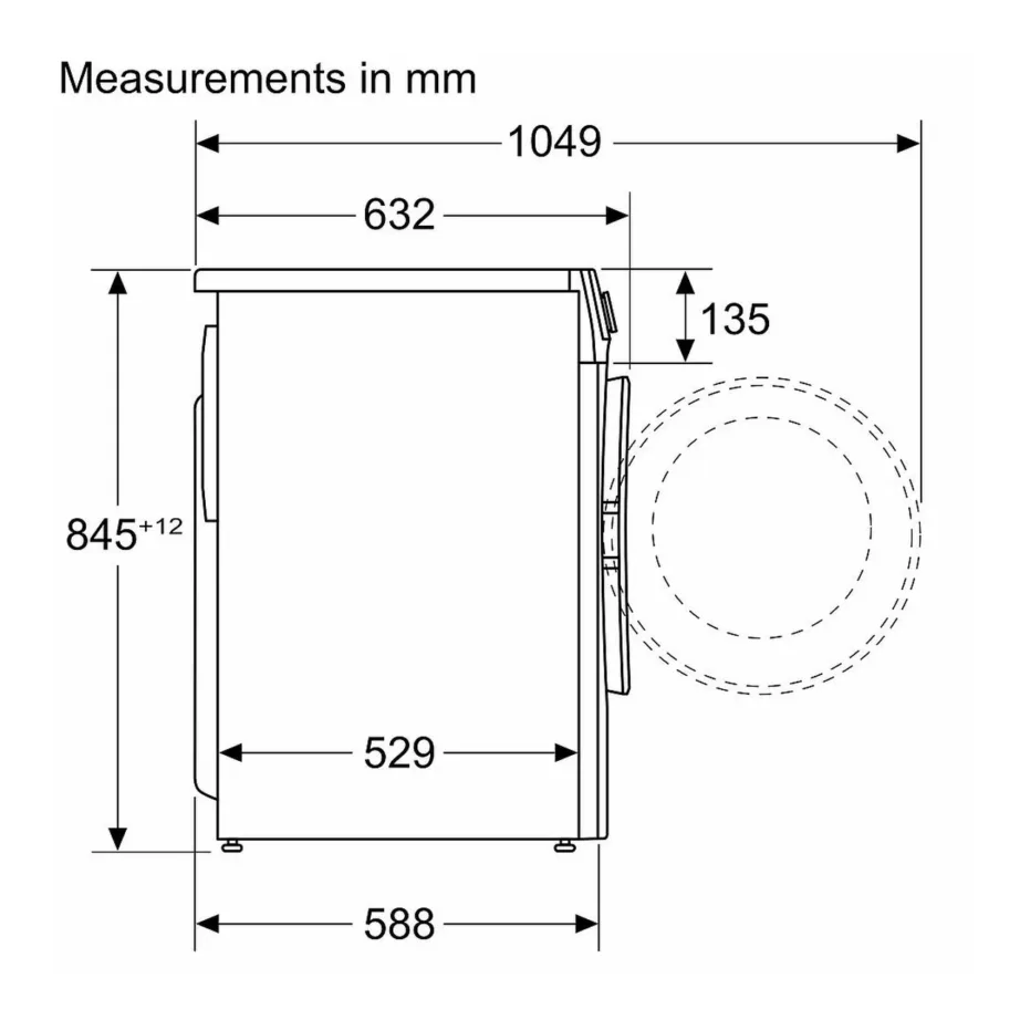 10 kg A-klassi esilaadimise pesumasin 1400 p/min Bosch WGG254ZNSN, vabaltseseisev, 60 cm, invertermootor, auruprogramm, trumli valgustus, veekaitse, valge – 4